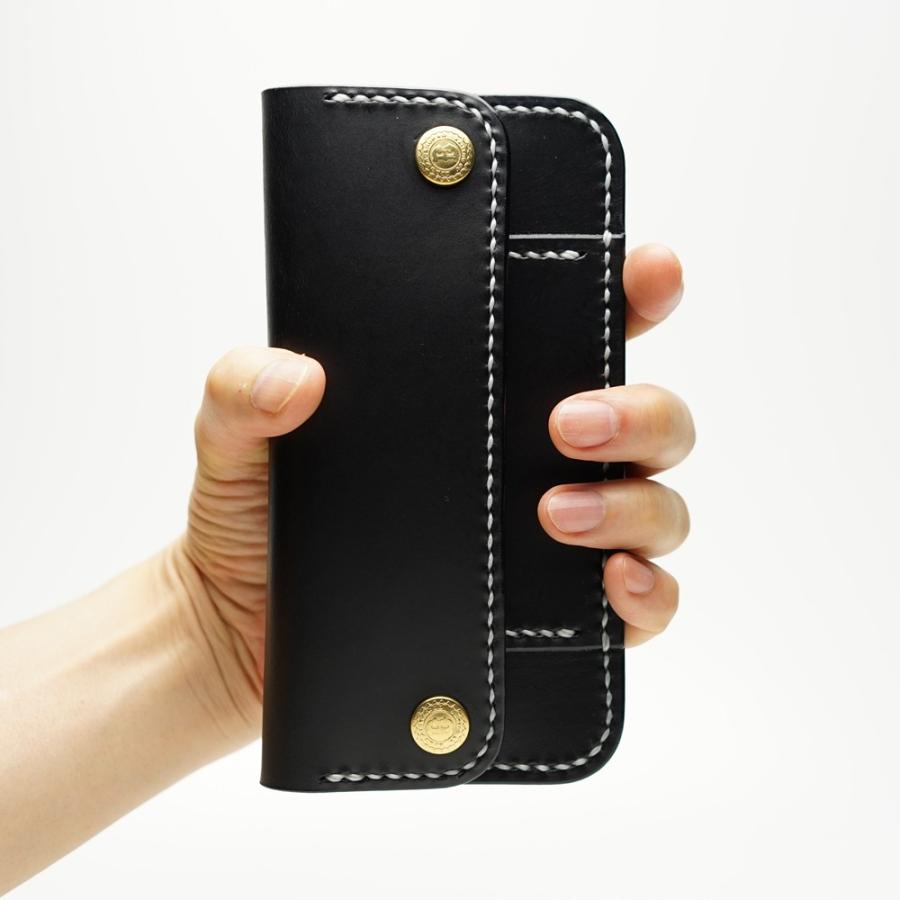 牛革トラッカーウォレット　黒色　カードケース11 トラッカーズウォレット コードバン 黒 バイカーズウォレット