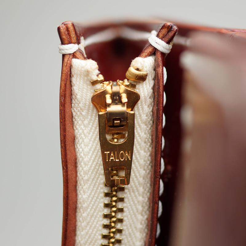 コードバン ミドルウォレット Aタイプ　ミドルサイズ ポケットサイズ 本革 タロンジッパー TALON メンズ 手縫い ハンドメイド 日本製の画像