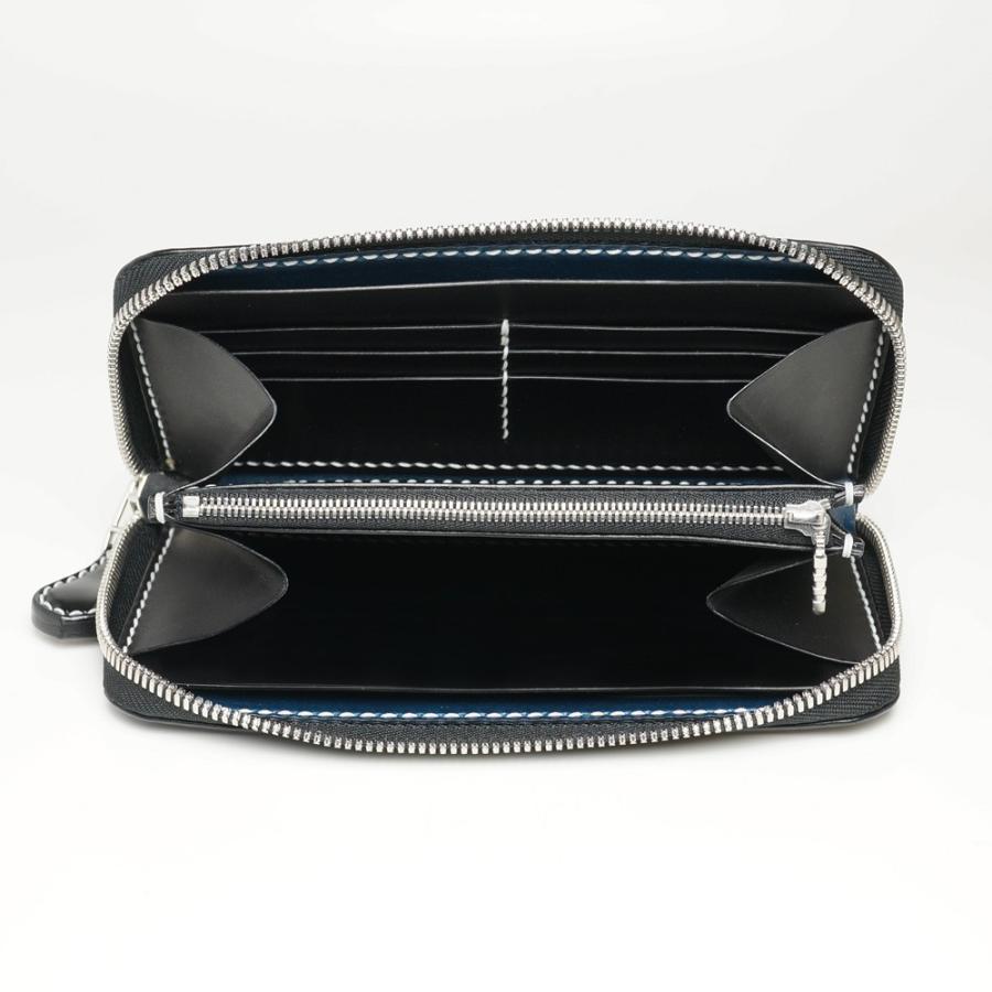 注目ショップ ラウンドジップウォレット コードバン パンチング ダブル