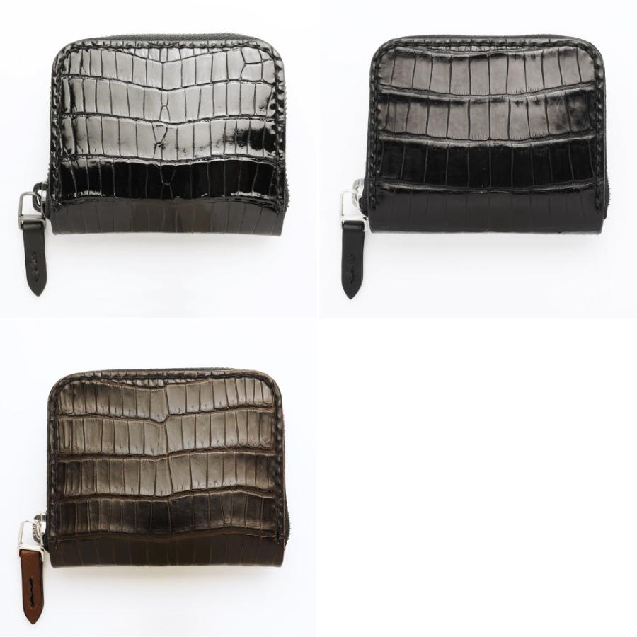 ラウンドジップウォレットミニ クロコダイル ラウンドファスナー