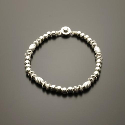 シルバーブレスレット 円盤ビーズタイプ02 Silver925 シルバー925