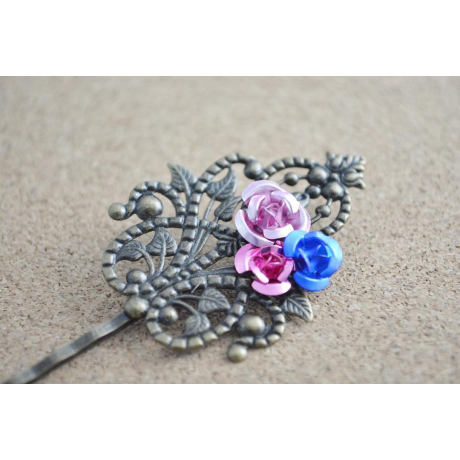 ビーズクラブ アルミ薔薇 ピンク レジン 10mm 30個 ピアス イヤリング 
