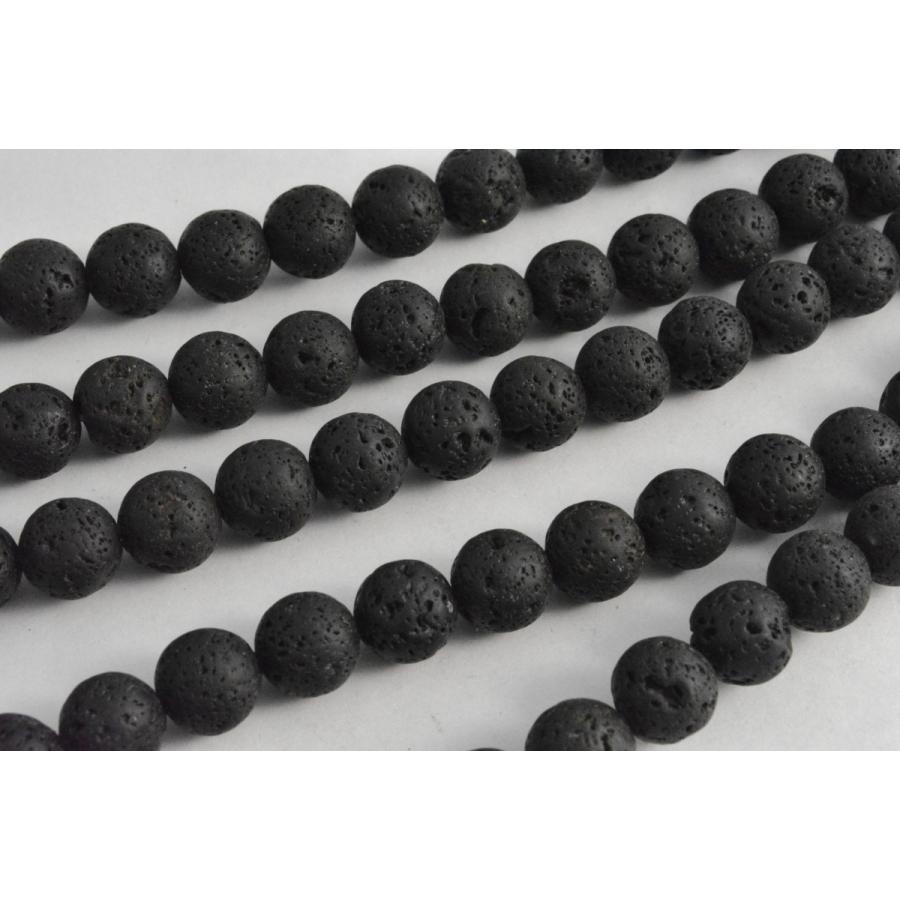 ビーズクラブ 天然石 1連 火山石 10 mm ブレスレット パワーストーン 