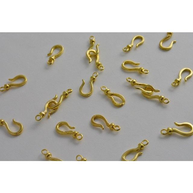 ビーズクラブ フック クラスプ 留め金 ゴールド 20個 13mm ネックレス