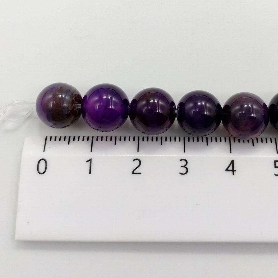 ビーズクラブ 天然石 1連 パープルアイアゲート ラウンド 10mm 