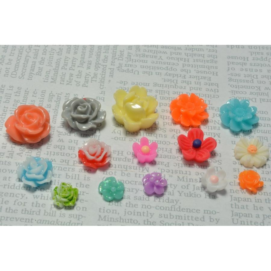 R-720 ✴︎レジン カボション✴︎小ぶり10種♡* ビーズクラブ アクリル フラワー カボション ミックス アソート 小 約