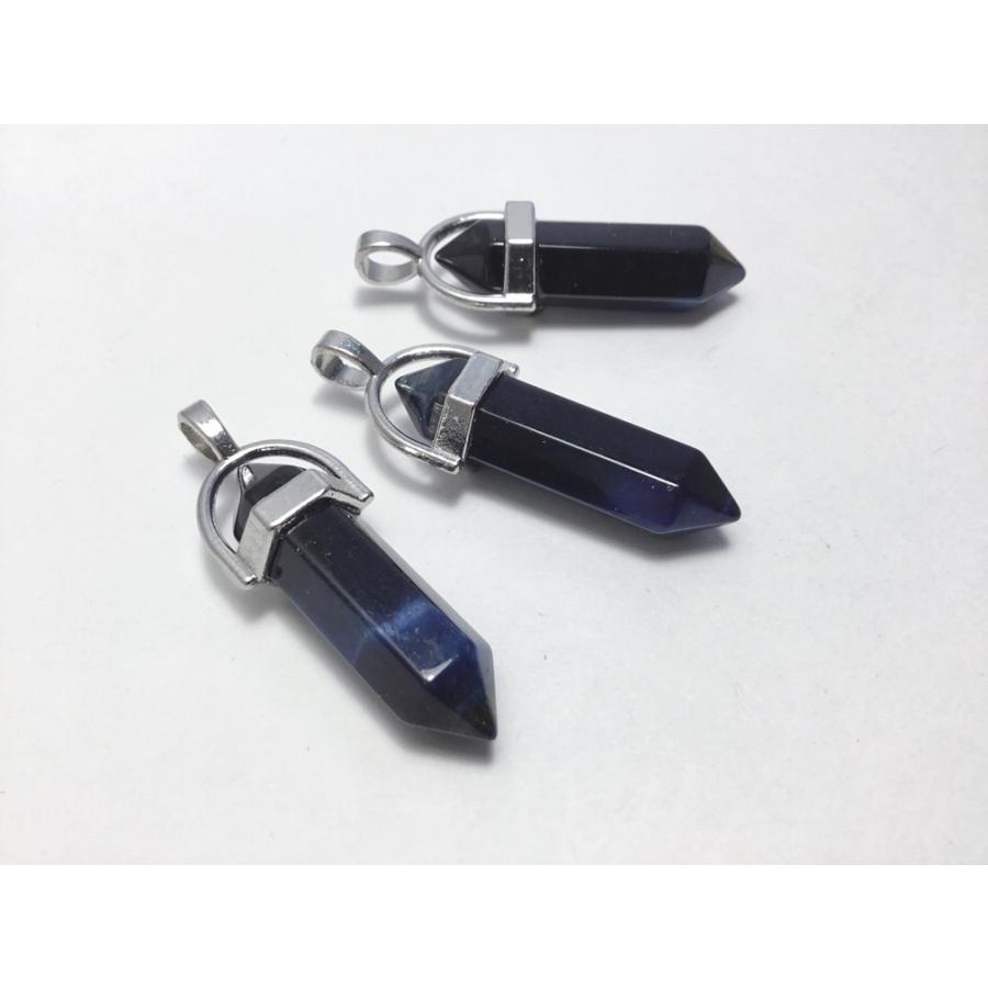 ビーズクラブ 1個 ブルータイガーアイ ペンダントトップ シルバー 銀