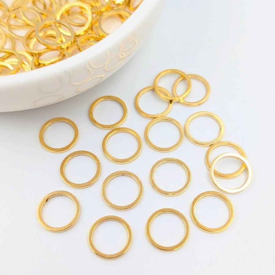 ビーズクラブ メタルフープ ゴールド 8mm 8個 太 金色 リングパーツ 