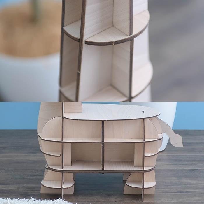 パズル型 木製スツール／インテリアオブジェ（ハンドメイド） クラフト工作 キット ハンドメイド 手作り インテリア 家具 雑貨 知育