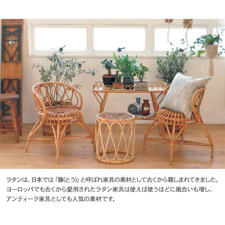 アイアン ウッド ナチュラル アンティーク風 ラタン 籐 鏡 インテリア