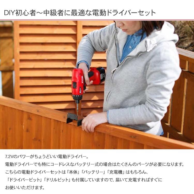 リョービ充電ドリル、ドライバーセット 電動ドリル 穴あけ ネジ締め 充電式 小型 女性 初心者 中級者 上級者