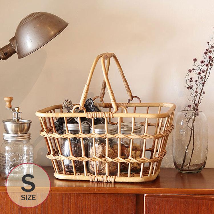 ナチュラル雑貨 シンプル トランク風 収納 収納箱 バスケット ラタン