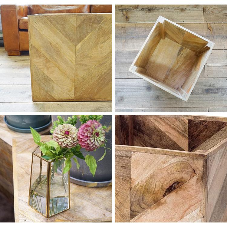 観葉植物 ポット 鉢 花台 鉢カバー ポットカバー 底なし ヘリンボーン