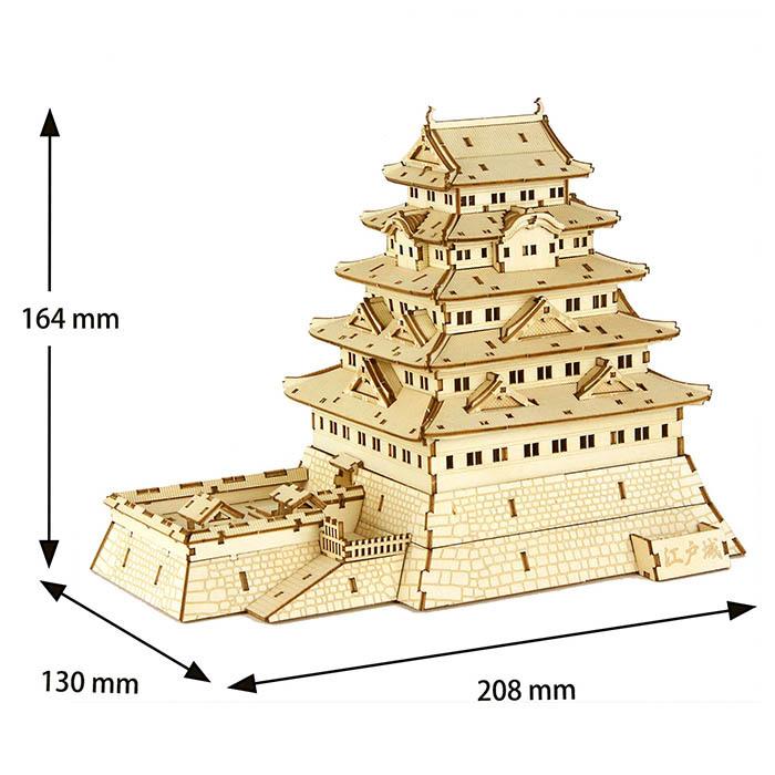 立体パズル クラフト工作 キット インテリア 知育 体験 キット 大人 子供  女の子 Wooden Art ki-gu-mi 江戸城  【ラッピング対応】｜beadsmania-shop｜07