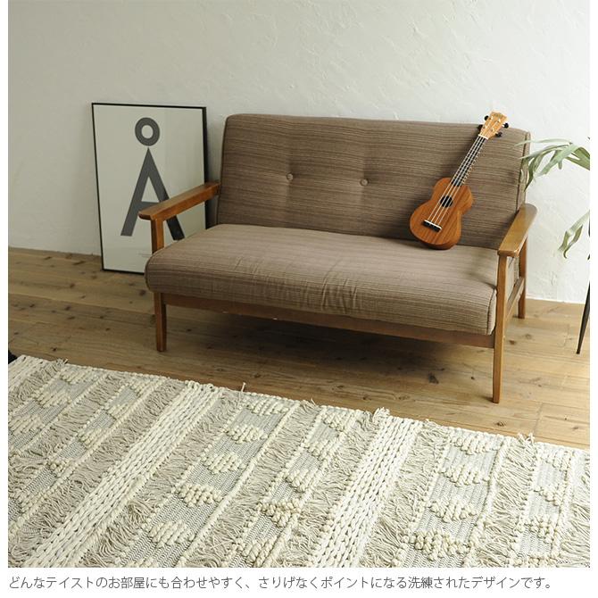 ラグ ラグマット カーペット インド 綿 amabro アマブロ フリンジラグ