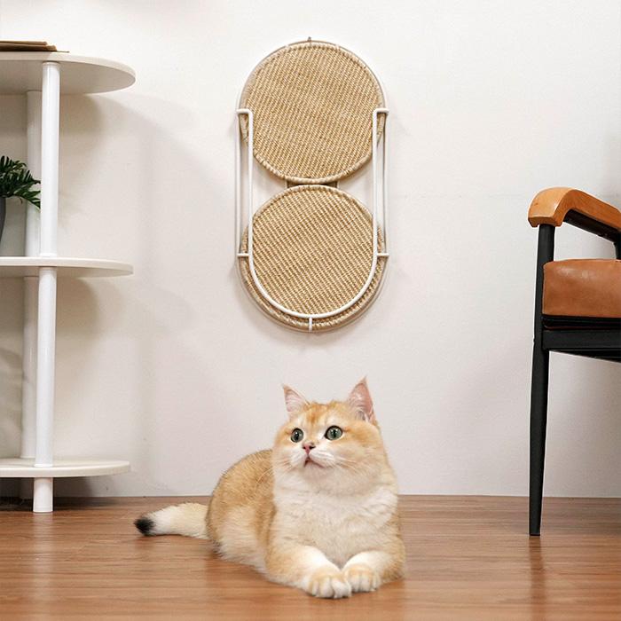 猫用 壁掛け 爪とぎ 爪研ぎ 円形 MYZOO マイズー Locus 円形爪とぎ