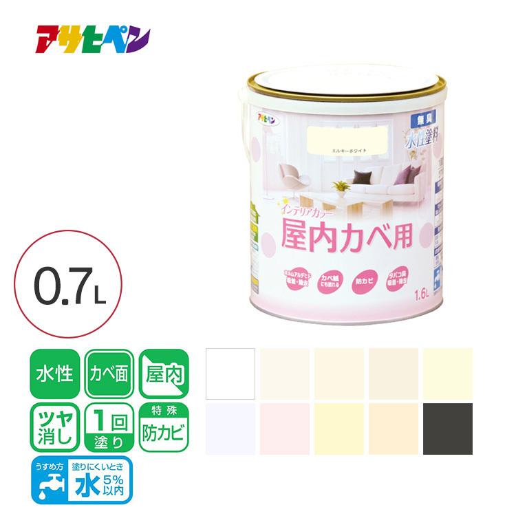 水性 塗料 ベンキ 室内 壁紙 ホルムアルデヒド吸着 除去 環境保護塗料 防カビ 無臭 アサヒペン インテリアカラー屋内カベ用 0 7l Mbm 0562 Rooming 通販 Yahoo ショッピング