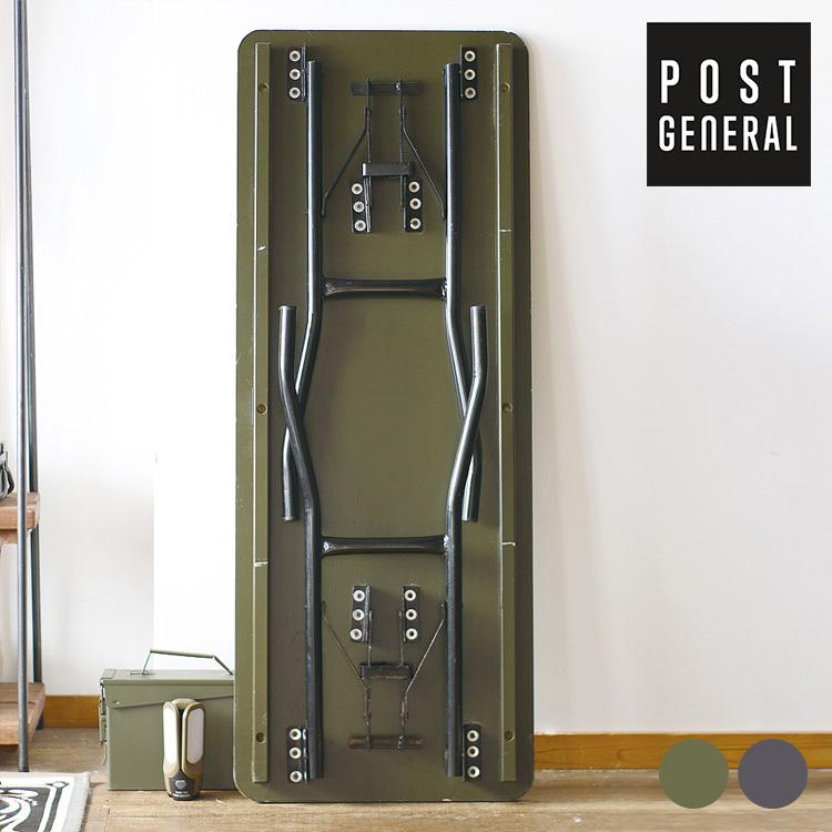 アウトドアテーブル 折りたたみ アウトドア用品 キャンプ用品 POST GENERAL ポストジェネラル フォールディング ミル ワークテーブル 幅117cm］アウトドアテーブル 折りたたみ 木目調 軽量 キャンプ ロール