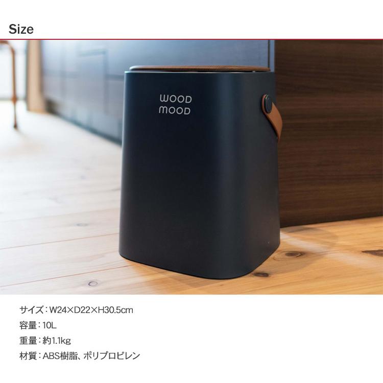 ゴミ箱 ごみ箱 蓋つき 取っ手付き ナチュラル キッチン WOOD MOOD 持ち