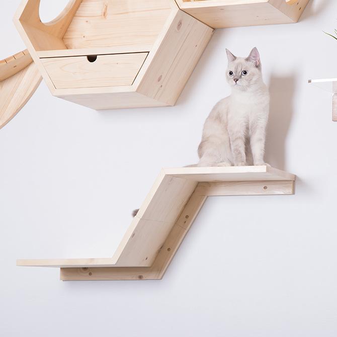 猫 キャットステップ キャットウォーク 壁付け 壁掛け MYZOO マイズー
