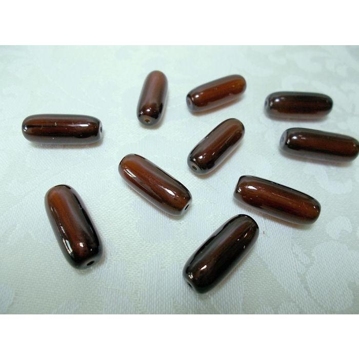 アンバーカラービーズ　円柱9X20MM（10ケ）￥220（税抜） | 