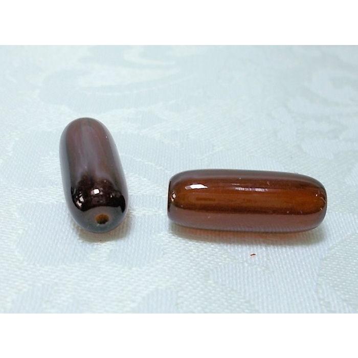 アンバーカラービーズ　円柱9X20MM（10ケ）￥220（税抜） |  | 07