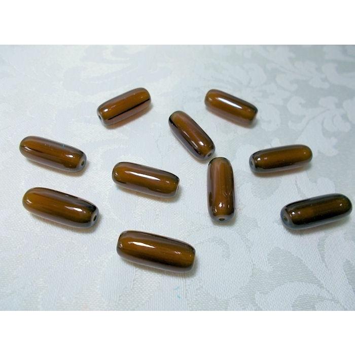 アンバーカラービーズ　円柱9X20MM（10ケ）￥220（税抜） |  | 04