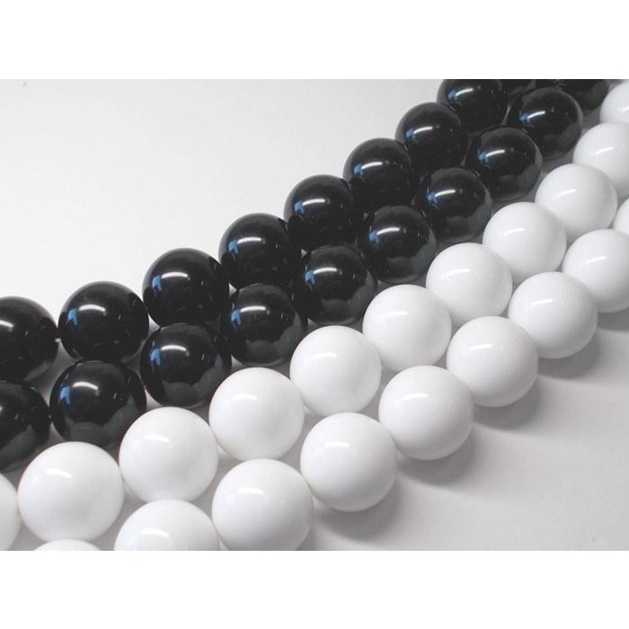 大玉 アクリル 成形玉 ２０ｍｍ （８ヶ） 丸玉 通し穴 ビーズ アンド パーツ プラ ラウンド アクセサリー ハンドメード ブラック | 
