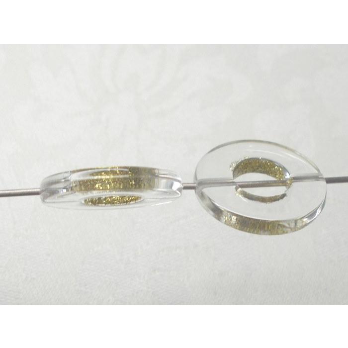 アクリル ラメライン リング １８ＭＭ (通し穴) ２ヶ プラ クリスタル シルバー ゴールド ビーズ アンド パーツ ハンドメイド |  | 04