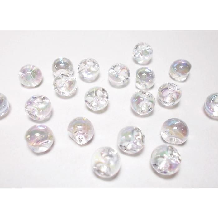 アクリル スズマル オーロラ 8mm (20ヶ) 鈴丸 ビーズ ビーズアンド  