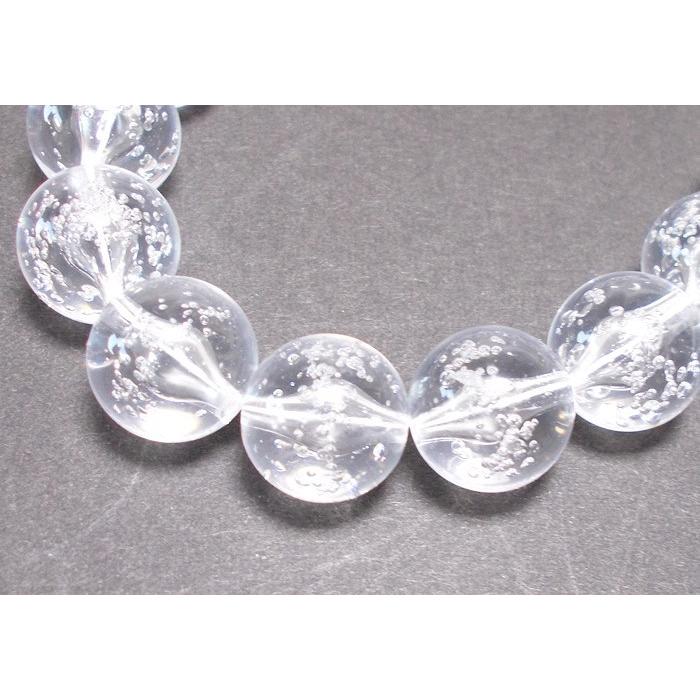 アクリル　バブルビーズ（クリスタル）通し穴１２ＭＭ（１７ケ） | 