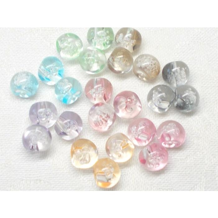 ６ＭＭ ブリスカラー バブル スズ マル １２ヶ ビーズ アンド パーツ 鈴 丸 アクリル  ハンドメイド アクセサリー | 