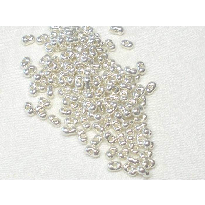 チェコ ファルファーレ (小) ２Ｘ４mm パラジウム 10g ビーズ アンド パーツ ガラス アクセサリー クリスタル ハンドメイド | 