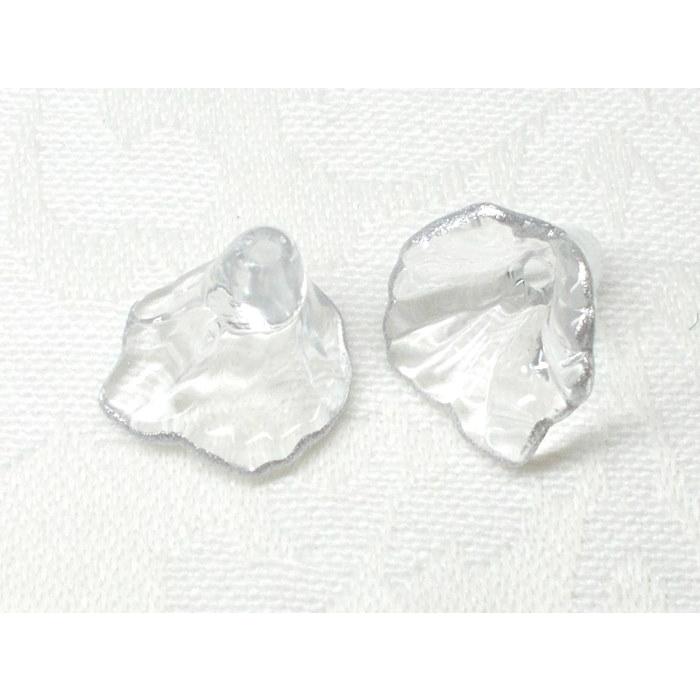 １２ＭＭ １弁 ラン (S) ２ヶ アクリル フラワー ゴールド シルバー ライン ビーズ アンド パーツ アクセサリー 花 びら クリスタル フロスト ハナ |  | 03