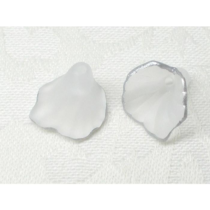 １２ＭＭ １弁 ラン (S) ２ヶ アクリル フラワー ゴールド シルバー ライン ビーズ アンド パーツ アクセサリー 花 びら クリスタル フロスト ハナ |  | 04