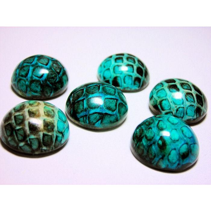 半丸 ヘビ皮 封入ビーズ 17〜18mm (2ヶ) |  | 02