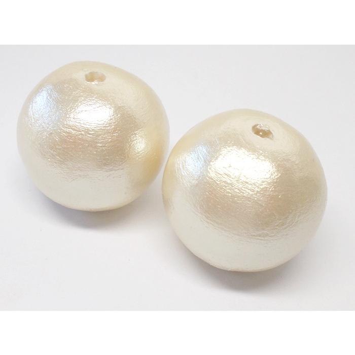 コットンパール 30mm 通し穴 2ヶ 日本製 コットン パールビーズ ビーズ ビーズアンドパーツ ビーズパーツ ハンドメイド アクセサリーパーツ |  | 03