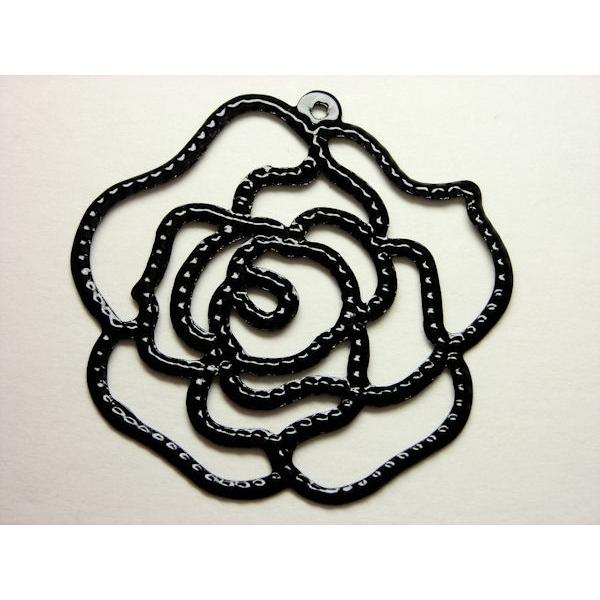 ラッカーメタルパーツ009　バラ　31×33mm　上カン　1ヶ |  | 02