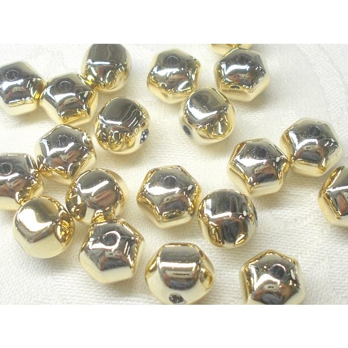 売切り 丸 六角 １０Ｘ８ＭＭ ２０ヶ メタル カラー ＆ オーロラ アクリル ビーズ アンド パーツ アクセサリー シルバー ゴールド |  | 01