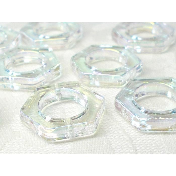 売切り 六角 リング １６ＭＭ １０ヶ メタル カラー ＆ オーロラ アクリル ビーズ アンド パーツ アクセサリー シルバー ゴールド |  | 07
