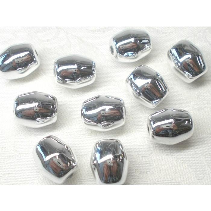 売切り タル １１Ｘ１３ＭＭ １０ヶ メタル カラー ＆ オーロラ アクリル ビーズ アンド パーツ アクセサリー シルバー ゴールド |  | 02