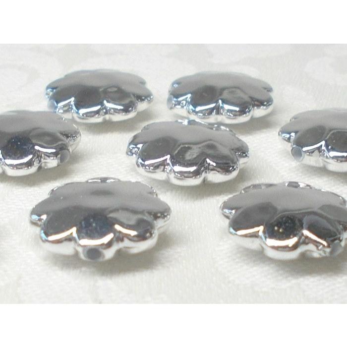 売切り 花 １３ＭＭ １０ヶ メタル カラー ＆ オーロラ アクリル ビーズ アンド パーツ アクセサリー シルバー ゴールド |  | 06