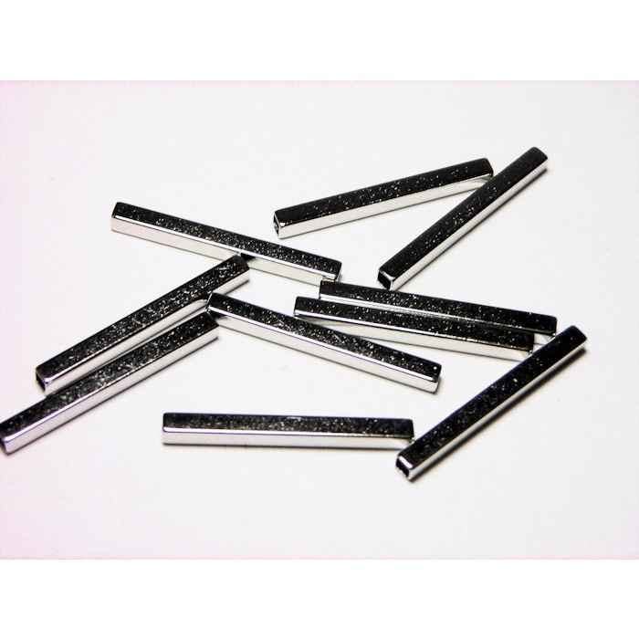角線パイプビーズ 2×20mm(穴径1.35mm) 10ヶ : ビーズショップj4 