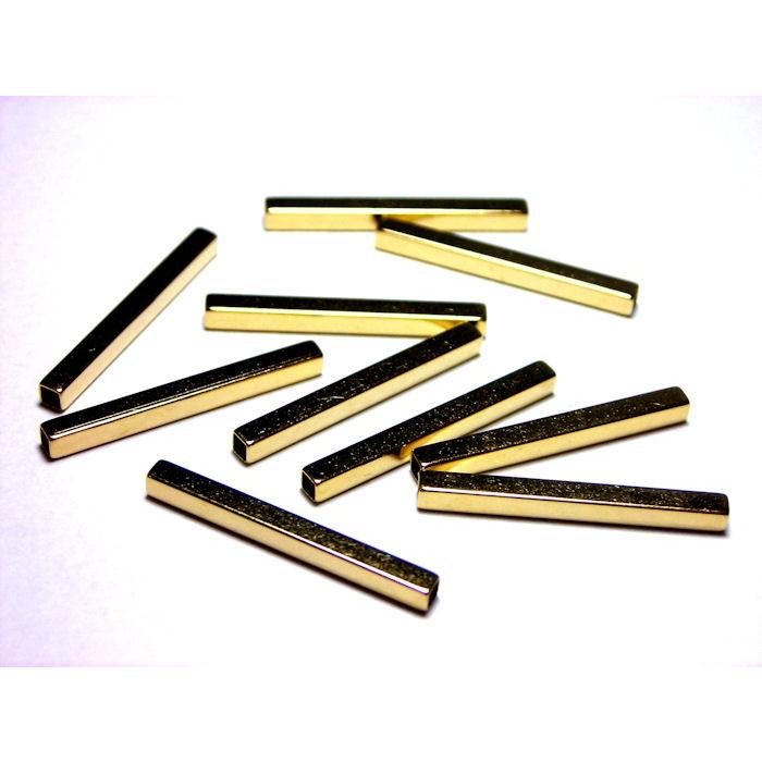 角線パイプビーズ 2×20mm(穴径1.35mm) 10ヶ : ビーズショップj4 
