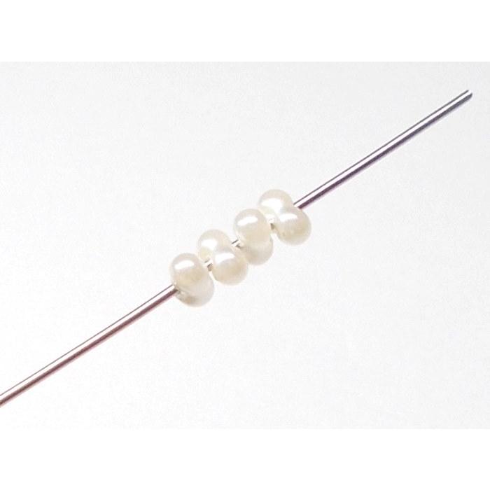 大口 チェコ ファルファーレ (小) ２Ｘ４mm パール 25g ビーズ チェコビーズ ファルファーレビーズ ビーズパーツ ガラスビーズ |  | 02