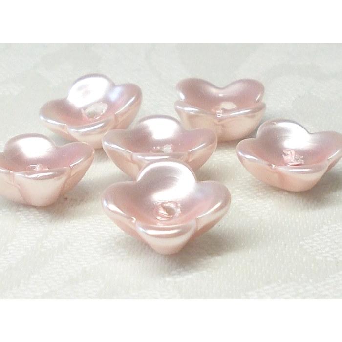 パール ガラス 4弁花 9mm (６ヶ)  ビーズ アンド パーツ フラワー アクセサリー 手芸 ハンドメイド Ｊ４ 花 |  | 04