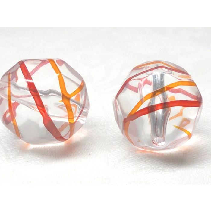 ライン トルネード ＃５０００ カット ２ヶ １８ＭＭ ビーズ アンド パーツ アクリル ハンドメイド |  | 07