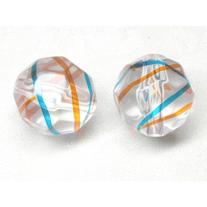 ライン トルネード ＃５０００ カット ２ヶ １８ＭＭ ビーズ アンド パーツ アクリル ハンドメイド |  | 09