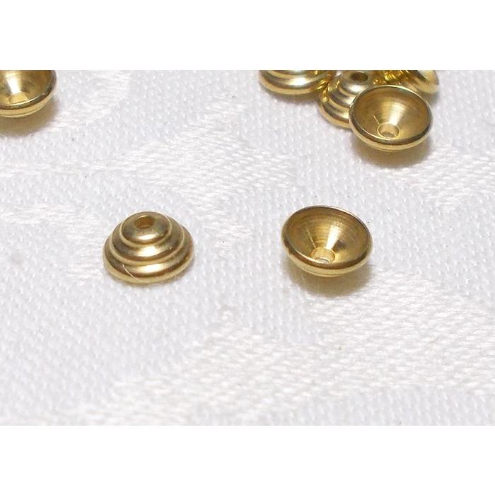 真鍮三段キャップＳ（5g）生地　約４０ケ　５Ｘ２ＭＭ |  | 02