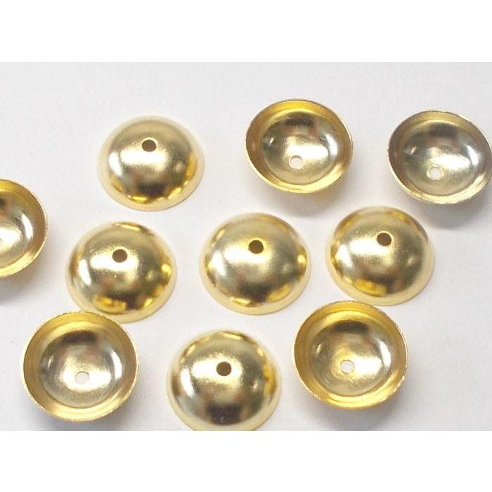 ドングリキャップ１２ＭＭ（１０ヶ）半ツヤケシゴールド｜beadsshopj4